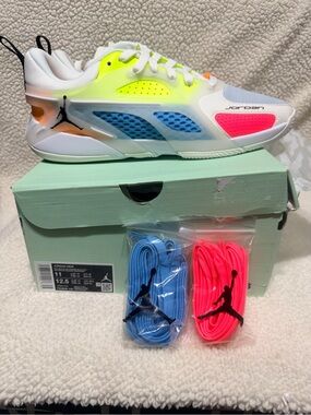 Jordan Men’s White Multicolor Athletic Shoes